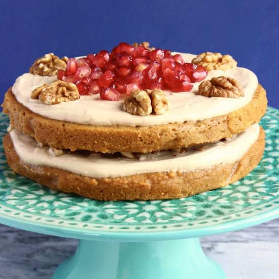 GF Vegan Coffee Walnut Cake