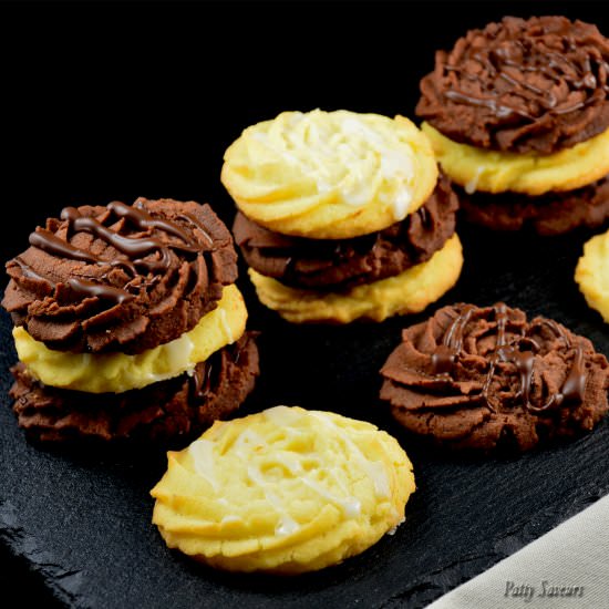 Melting Moments Lemon and Chocolate