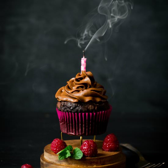 Double Chocolate Cupcakes for Two