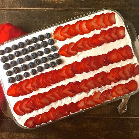 Red, White, and Blue Icebox Cake
