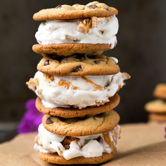 Peanut Butter Ripple Sandwiches