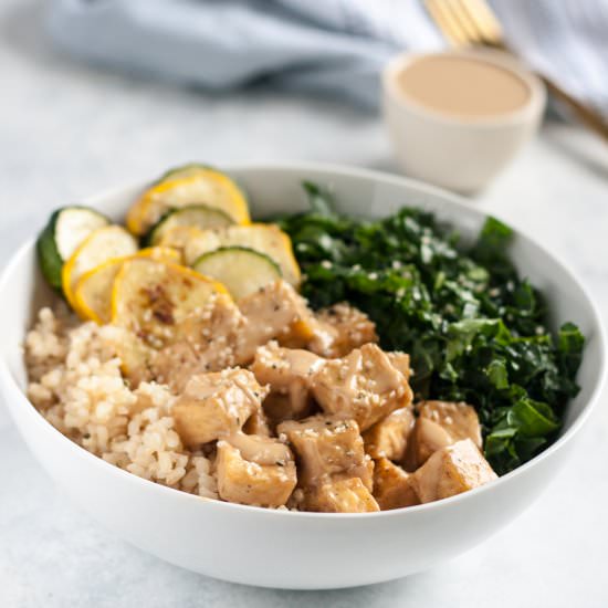 Almond Butter Tofu Bowl