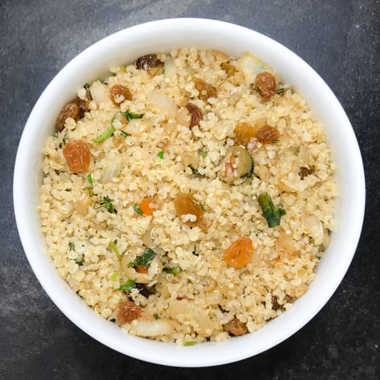 Quinoa with Pimento Stuffed Olive