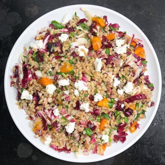 Warm Farro Salad with Butternut