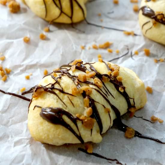 Mars Bar Stuffed Crescent Rolls