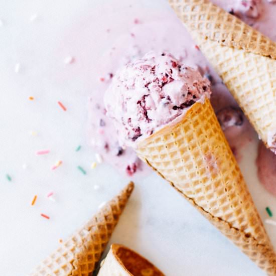 Fresh Blackberry Sprinkle Ice Cream