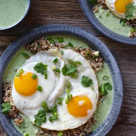 Grains & Eggs + Cilantro Sauce
