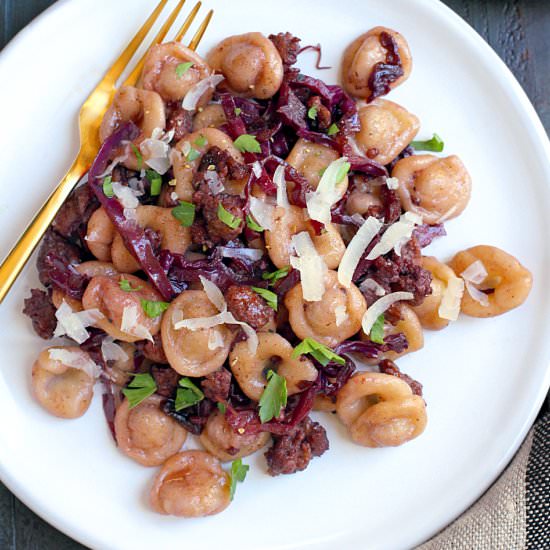 Homemade Orecchiette with Sausage