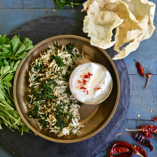 Easy Fresh Fenugreek Rice