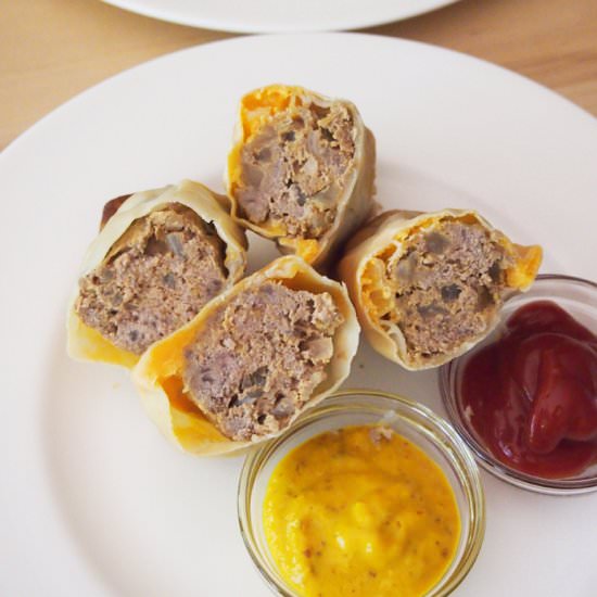 Cheeseburger Egg Rolls