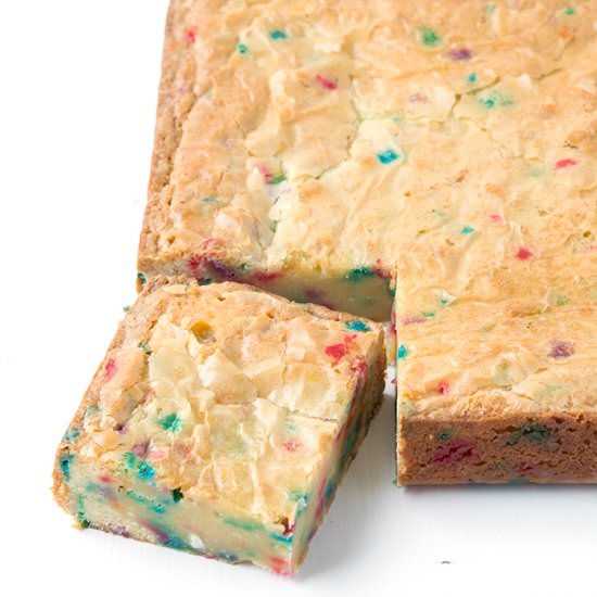 Funfetti White Chocolate Brownies
