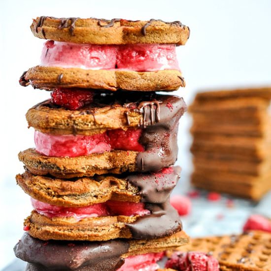 Chocolate Waffle Ice Cream Sandwich