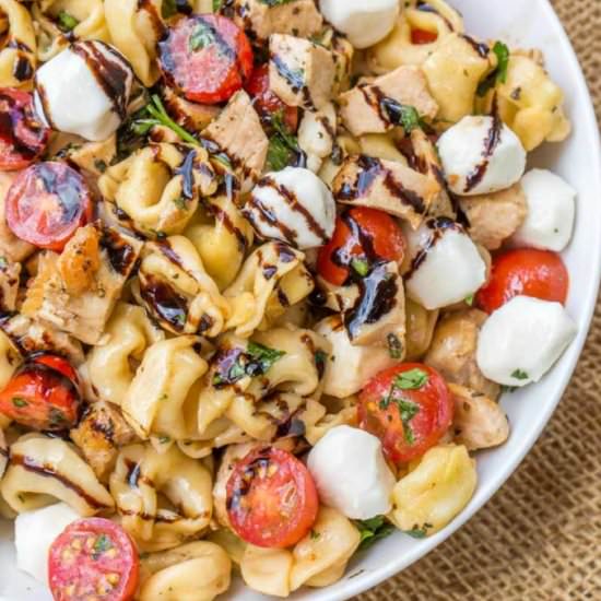 Caprese Chicken Tortellini Pasta