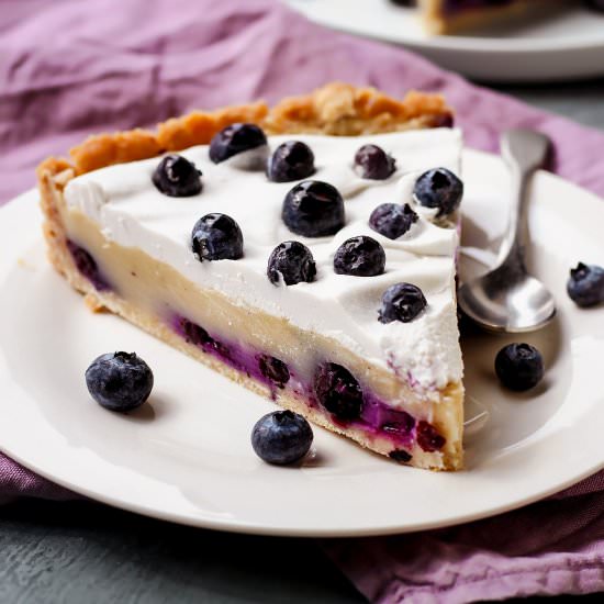 Blueberry Custard Tart (Vegan + GF)
