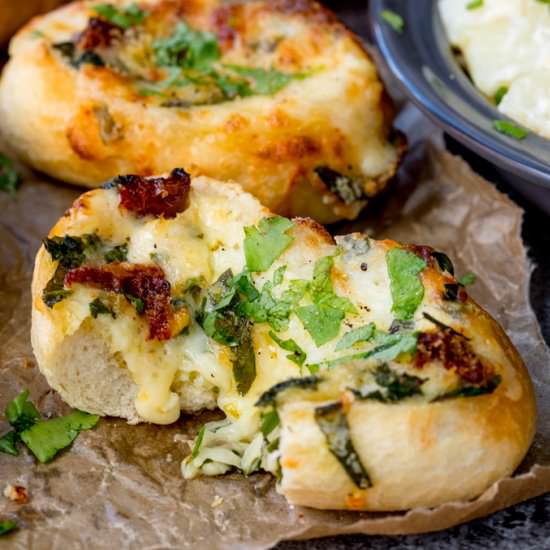 Cheese stuffed bread