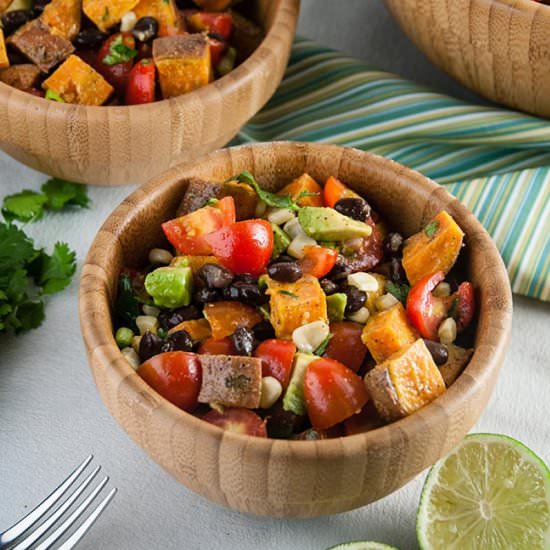 Healthy Roasted Sweet Potato Salad
