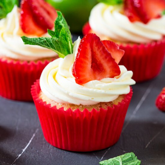 Strawberry Pimms Cupcakes