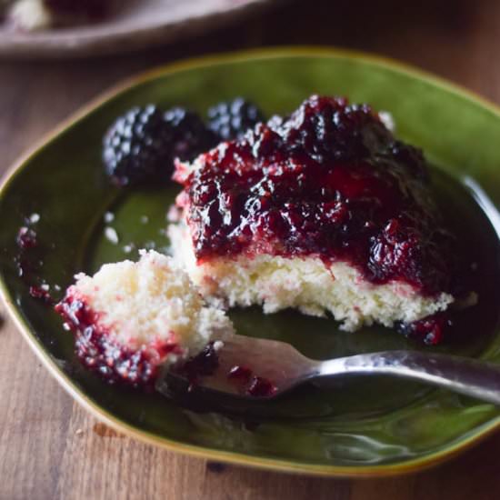 Grilled Blackberry Upside Down Cake