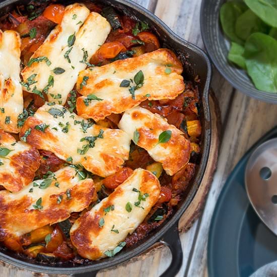 Mediterranean Halloumi Bake