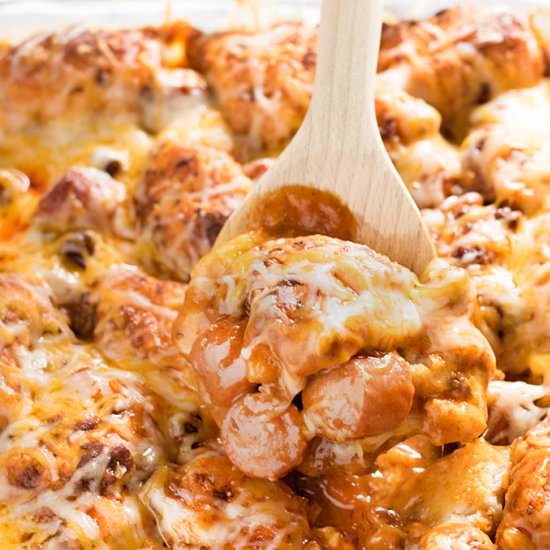 Chili Dog Biscuit Casserole