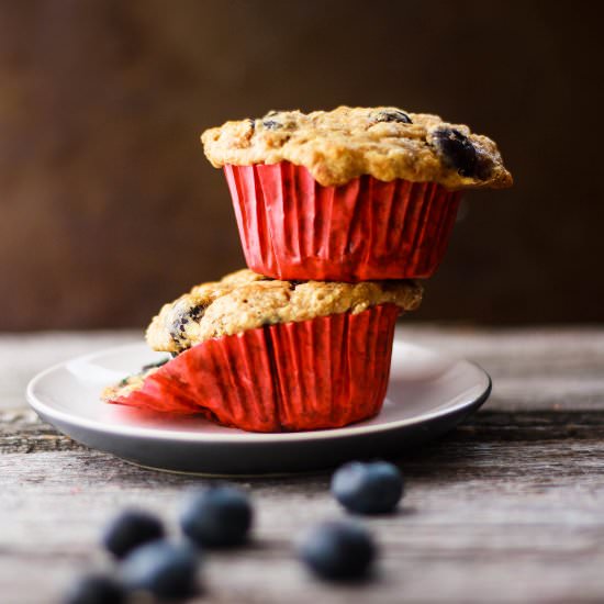 Blueberry & Banana Oat Muffins