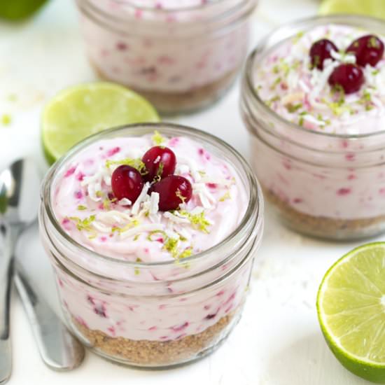 Cranberry Coconut Cheesecake