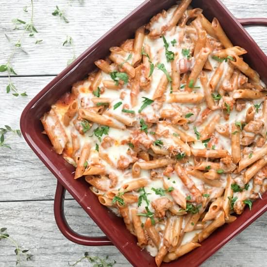 Baked Ziti with Ground Turkey