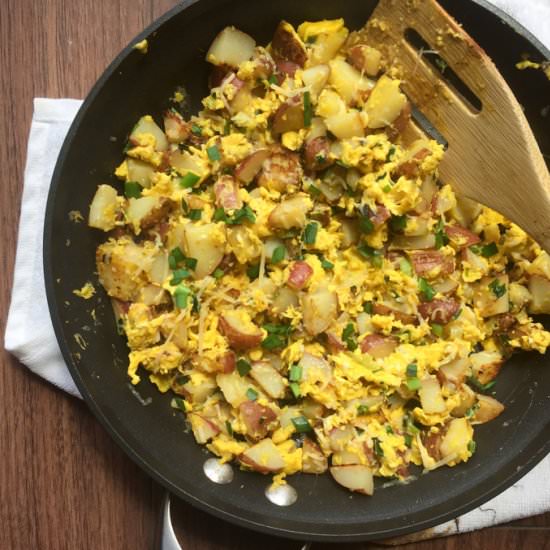 Potato & Duck Egg Scramble