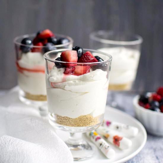 Red, White & Blue Cheesecakes