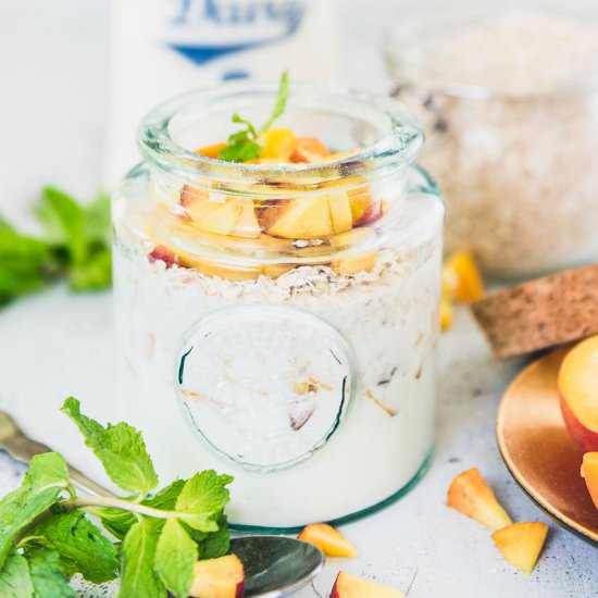 Peach Pie Overnight Oats