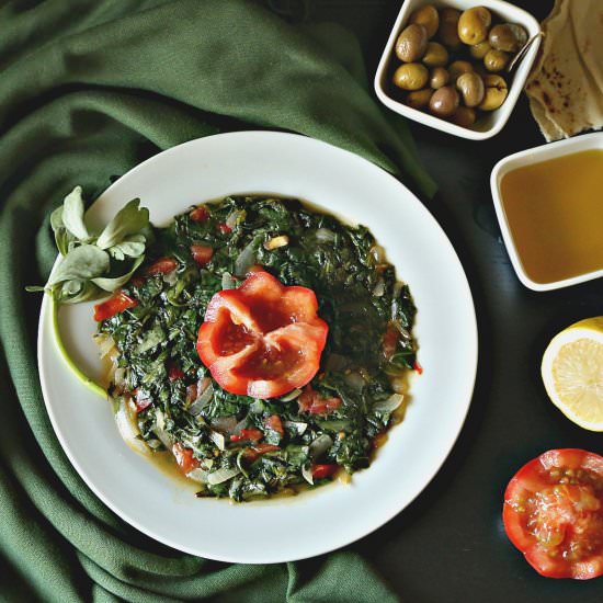 Easy Cooked Watercress with Tomato