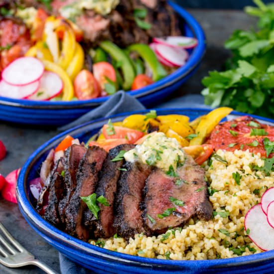 Coffee Crusted Steak Buddha Bowl