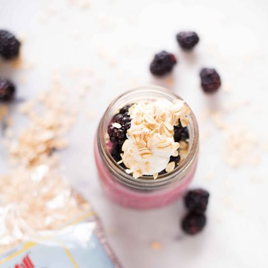Blackberry Cobbler Overnight Oats