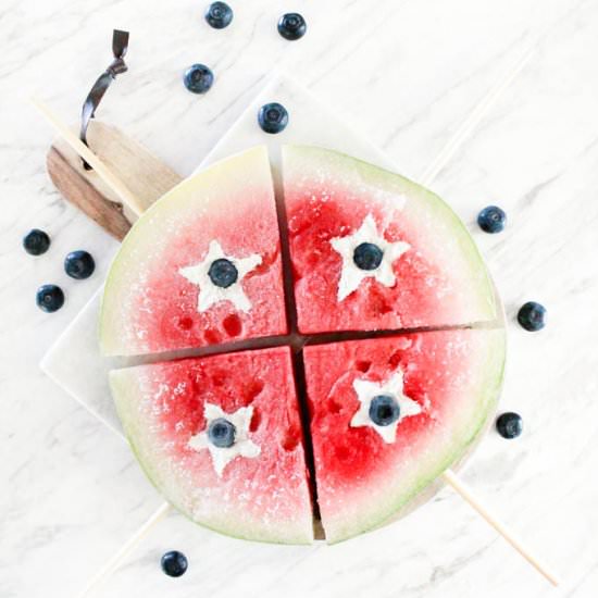 Frozen Patriotic Watermelon Pops