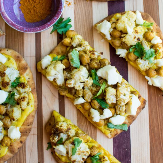 Cauliflower Curry Naan Flatbread