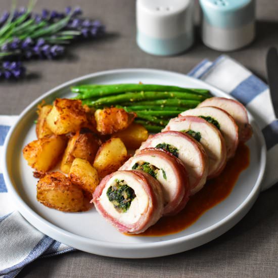 Bacon Wrapped Stuffed Chicken