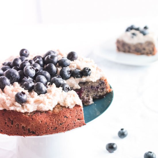 Clean blueberry cake