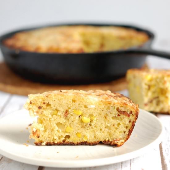 Smoked Corn Bread with Bacon