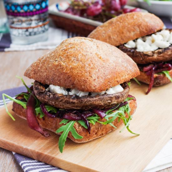 Grilled Mushroom Burgers