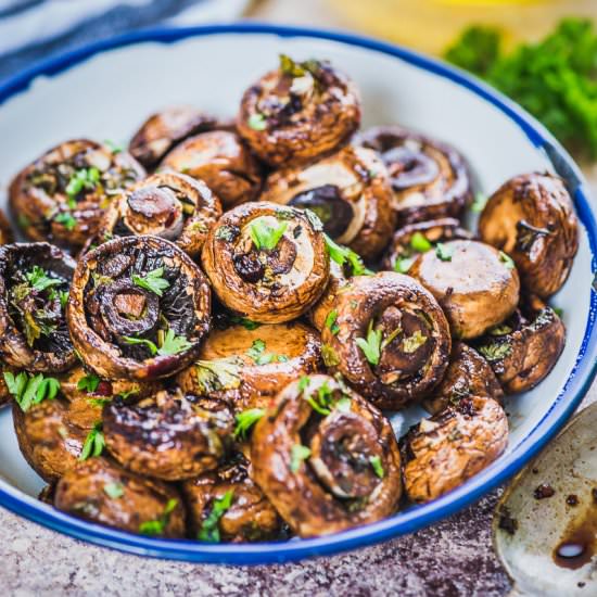 Healthy Oven Roasted Garlic Mushroom