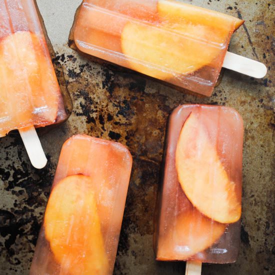 Peach Oolong Tea Popsicles