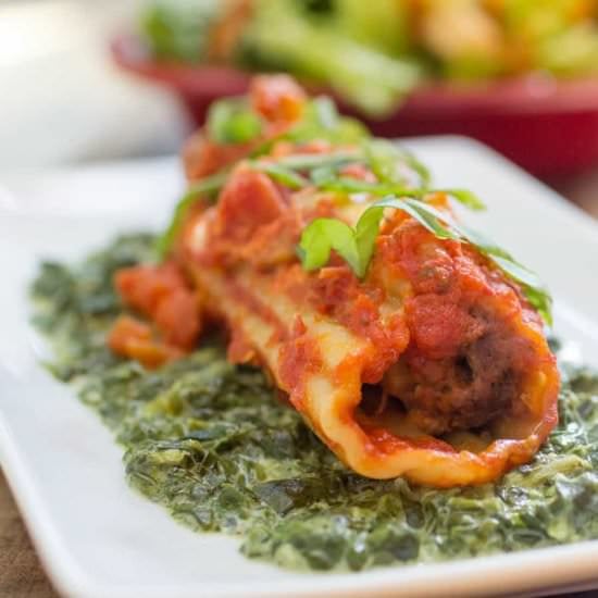 MEATBALL STUFFED MANICOTTI