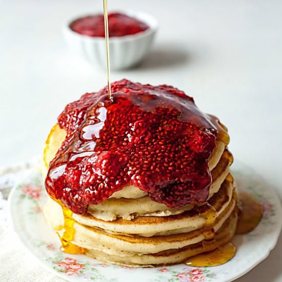 Big Batch Cardamom Ricotta Pancakes