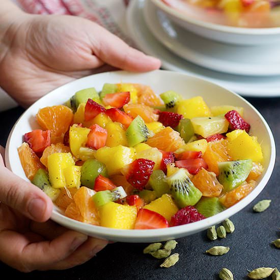 Honey Rose Water Fruit Salad