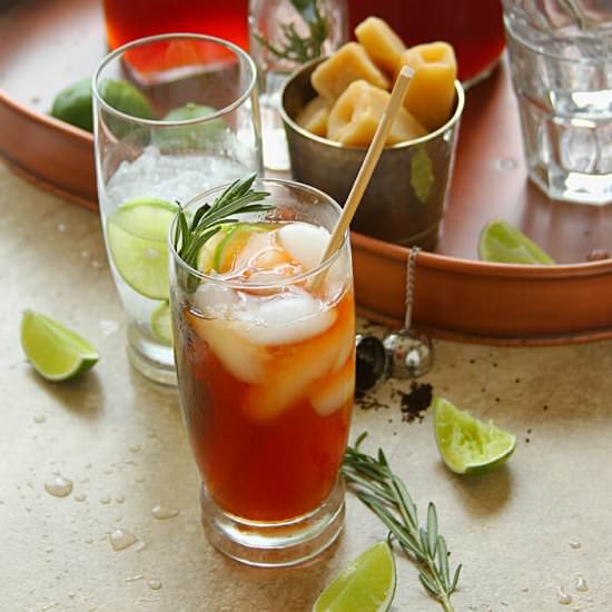 Rosemary, Lime, & Jaggery Iced Tea