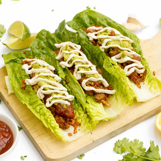 Tofu Taco Lettuce Wraps