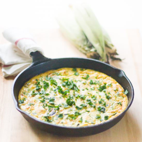 Corn and Zucchini Frittata