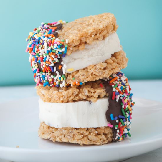 Crispy Treat Ice Cream Sandwich
