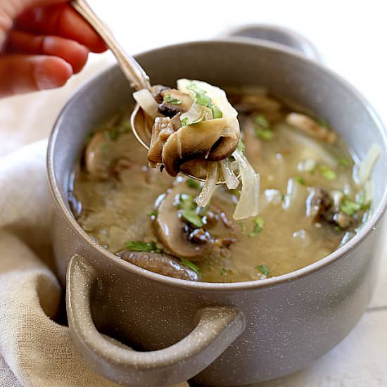Mushroom Onion Soup
