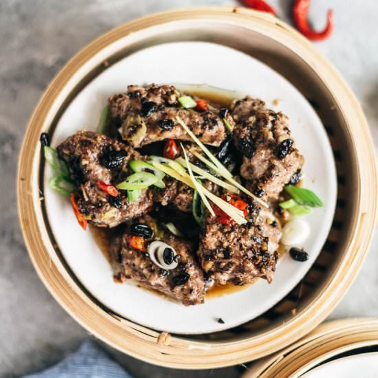Steamed Ribs in Black Bean Sauce